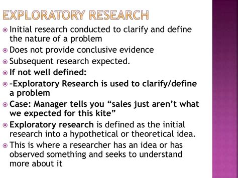 Types of exploratory research design