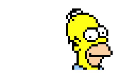 Editing Homer Simpson - Free online pixel art drawing tool - Pixilart