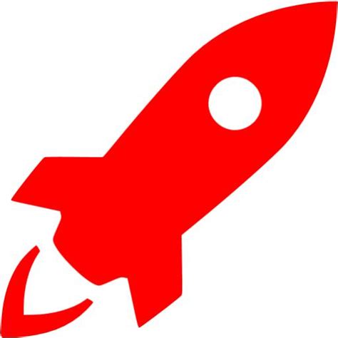 Red rocket icon - Free red rocket icons