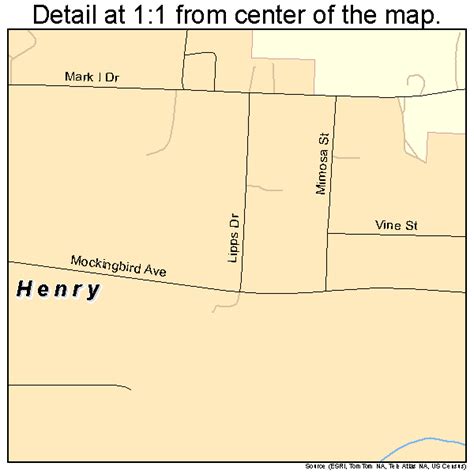 Henry Tennessee Street Map 4733400