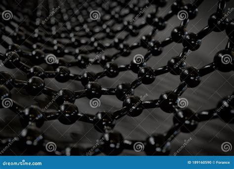 3D Rendering of Black Nanotube Surface Stock Illustration ...