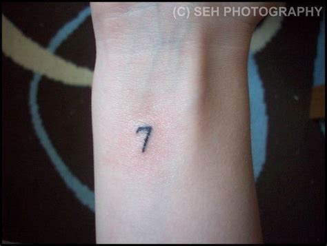 "7" Fav number but somewhere else | 7 tattoo, Tattoos, 777 tattoo