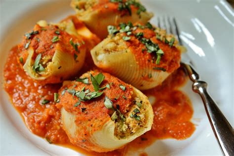 Crab Stuffed Shells with Orange-Scented Tomato Sauce | Mission Food Adventure