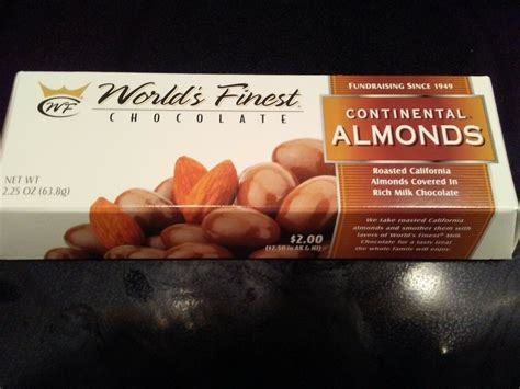 WORLD'S FINEST CHOCOLATE Continental Almonds Covered in Milk Chocolate ...