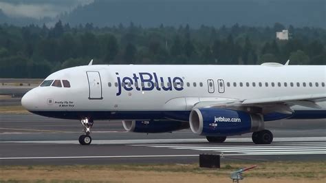 JetBlue N794JB A320 Takeoff Portland Airport (PDX) - YouTube