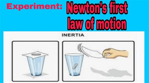 Experiment : Newton's first law of motion . - YouTube