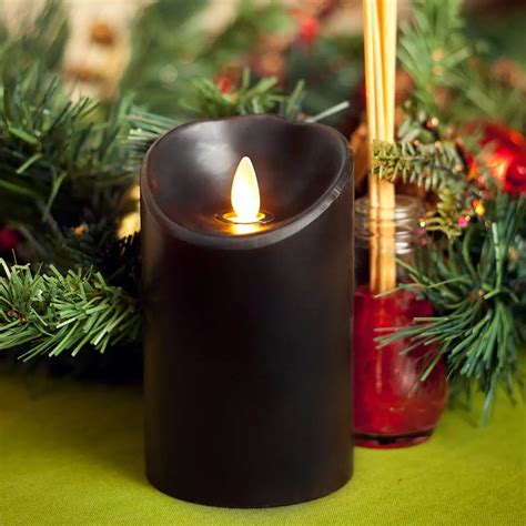 Black luminara Flamless LED Candle Lights 5" Wax Candle-in Candles from Home & Garden on ...