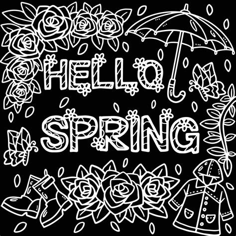 Hello Spring design 32209167 Vector Art at Vecteezy