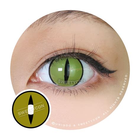 Yellow Demon Eye Contacts | Cat Eye Contacts Colored Contacts – UNIQSO