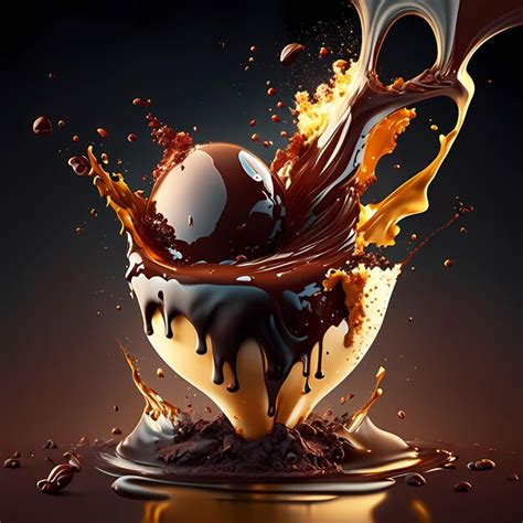 Premium AI Image | Chocolate splash background