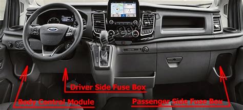 Diagrama de fusíveis e relés para Ford Transit (2019-2020…) - Diagramas de caixa de fusíveis
