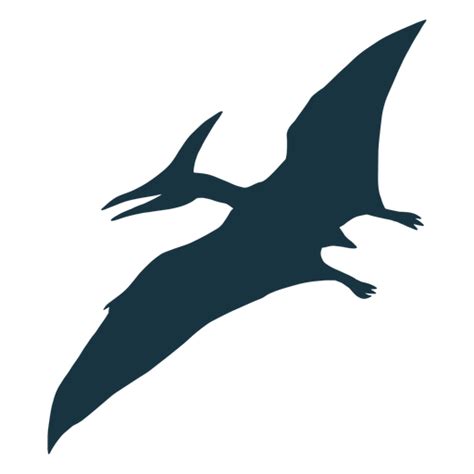 Pterodactyl dinosaur silhouette - Transparent PNG & SVG vector file