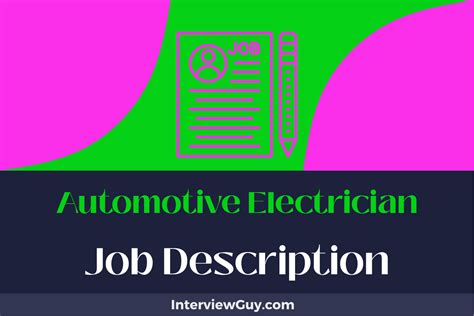Automotive Electrician Job Description [Updated for 2024]