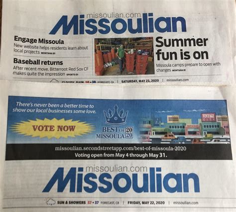 On Memorial Day, look for Missoulian e-edition and online | Local News ...