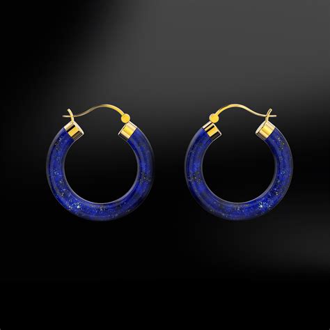 LAPIS LAZULI Hoop Earrings – MARCELLO RICCIO®