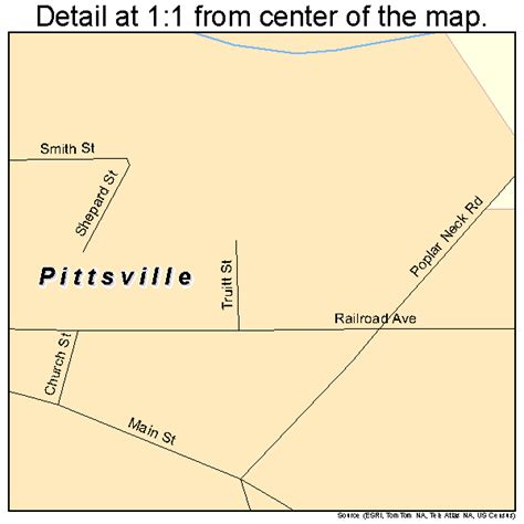 Pittsville Maryland Street Map 2462025