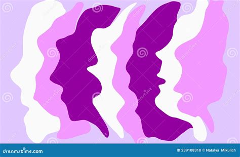 Talking Crowd. Dialogue Between People. Colored Silhouette Profiles. Multiple Exposure Vector ...