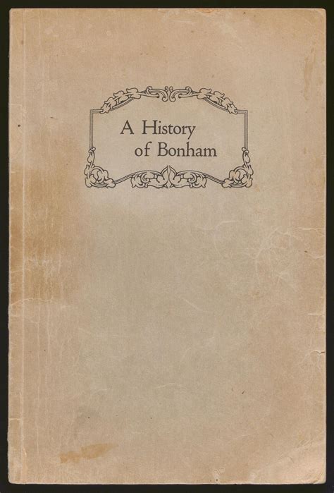 A History of Bonham, Texas - The Portal to Texas History