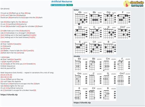 Chord: Artificial Nocturne - Metric - tab, song lyric, sheet, guitar, ukulele | chords.vip