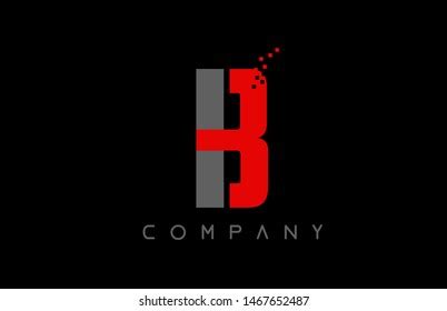 Red Black Alphabet Letter B Logo Stock Vector (Royalty Free) 1467652487 ...