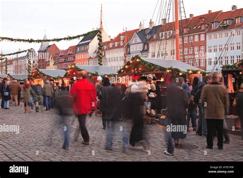 Nyhavn, Christmas Market, Copenhagen Stock Photo - Alamy