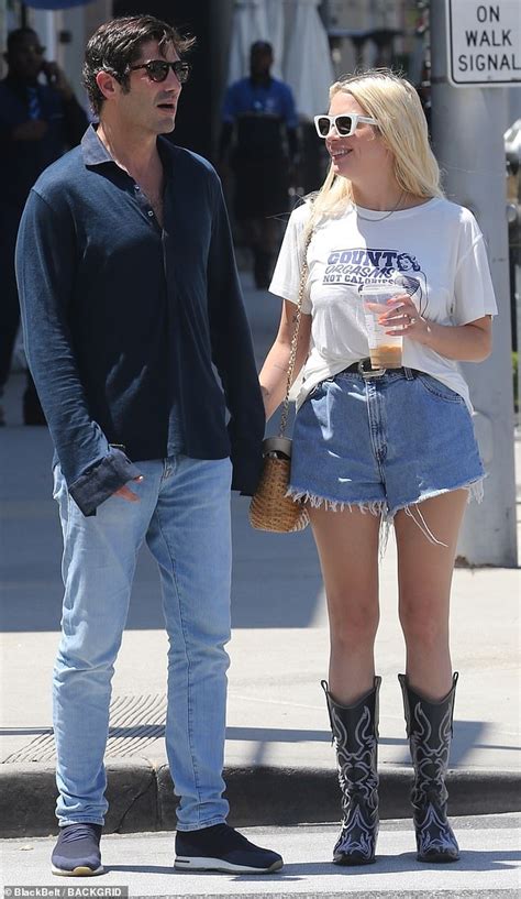 Ashley Benson Smiles With His Oil Heir Fiance Brandon Davis As They Hold Hands In Los Angeles ...