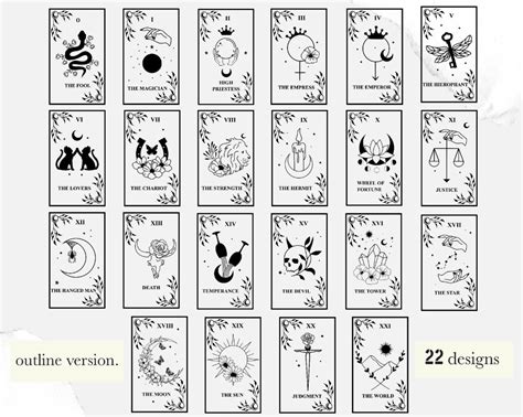 Tarot Svgtarot Cards Svg Witch Svg major Arcana Svg - Etsy Diy Tarot ...