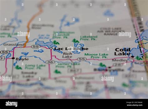 Lac la biche alberta on a map hi-res stock photography and images - Alamy