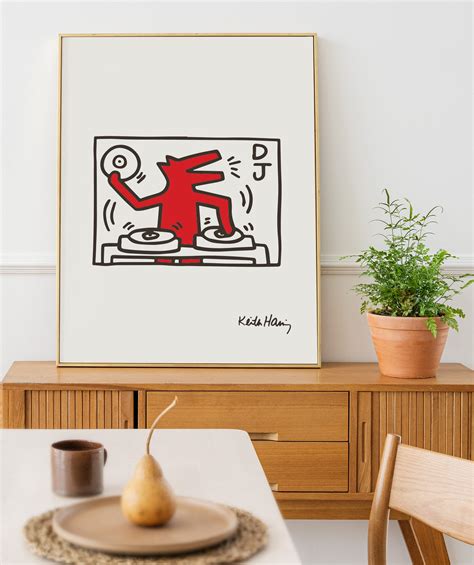 Keith Haring Barking Dog Poster DJ Party Digital Print - Etsy