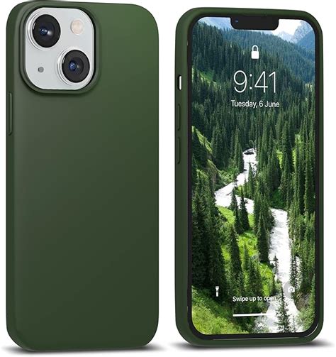 Amazon.com: IceSword iPhone 13 Mini Case Dark Green, Silicone Phone Cases Cover Ultra, Slim ...