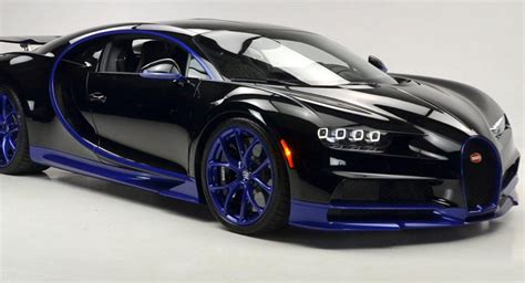 Black And Blue Bugatti Chiron Lands In The U.S. | Carscoops