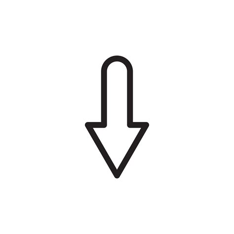 Down arrow icon sign symbol logo 6827242 Vector Art at Vecteezy