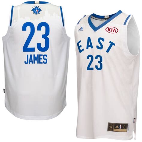 Men's NBA Eastern Conference LeBron James adidas White 2016 All-Star ...