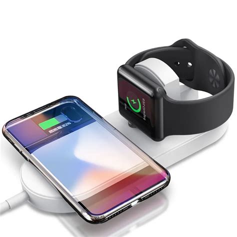 Qi Wireless Charger Fast Charging For Apple Watch 3 2 iwatch iphone X 8 ...