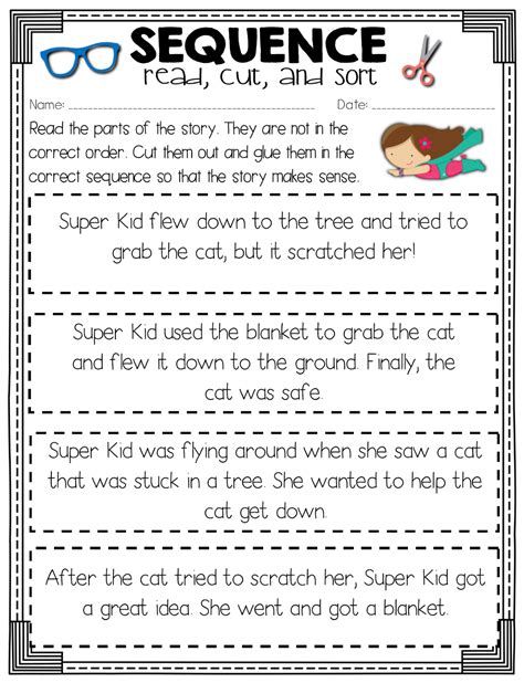 Sequence Worksheet Third Grade