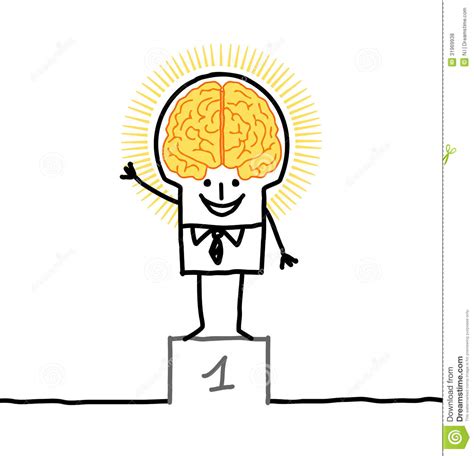 Big brain man & excellence stock vector. Image of human - 31969938