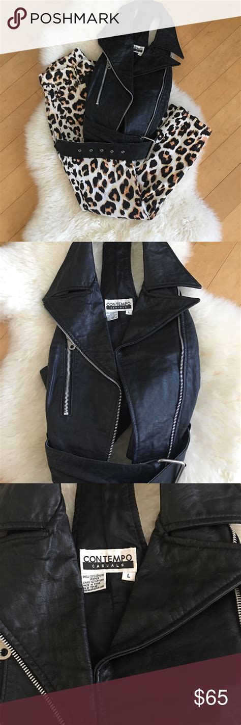 Contempo Casual Leather Vest Contempo Casual Leather Vest in great condition. Edgy and very ...