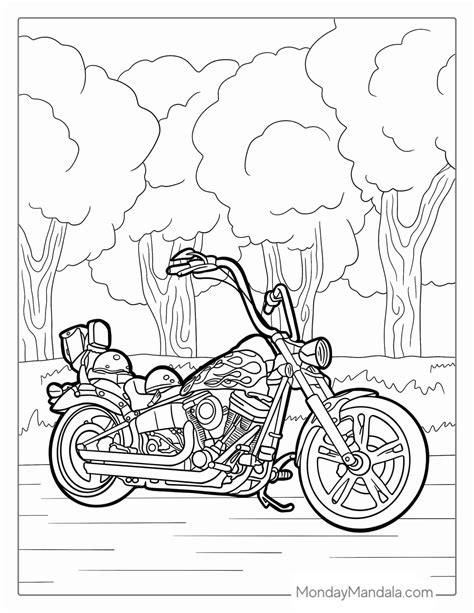 24 Motorcycle Coloring Pages (Free PDF Printables)