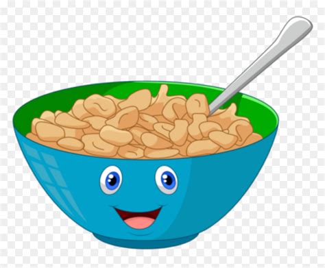 #cute #cereal #bowl #food #colorful #breakfast #cartoon - Clipart Bowl Of Cereal, HD Png ...