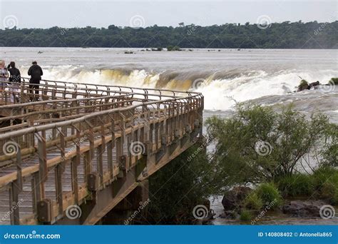 Devil`s Throat of Iguazu Falls from the Argentine Side Editorial Photography - Image of tree ...