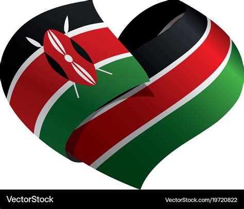 Kenya flag Royalty Free Vector Image - VectorStock