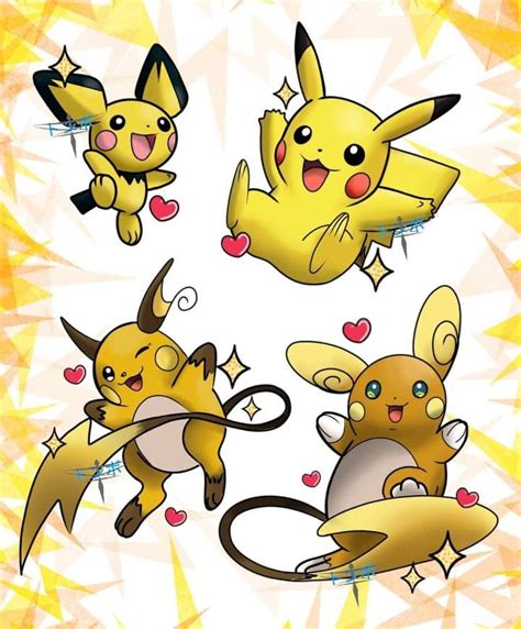 Pichu Pikachu Raichu Wallpaper