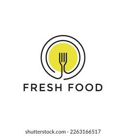 Fresh Food Logo Design Template Vector Stock Vector (Royalty Free ...