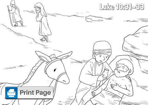 The Good Samaritan Coloring Pages For Preschoolers