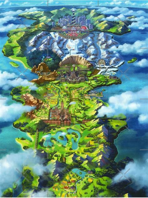 "Galar Map" Poster for Sale by Biochao | Redbubble