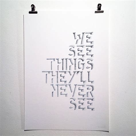 'we see things' oasis lyrics typography print by sketchbook design | notonthehighstreet.com