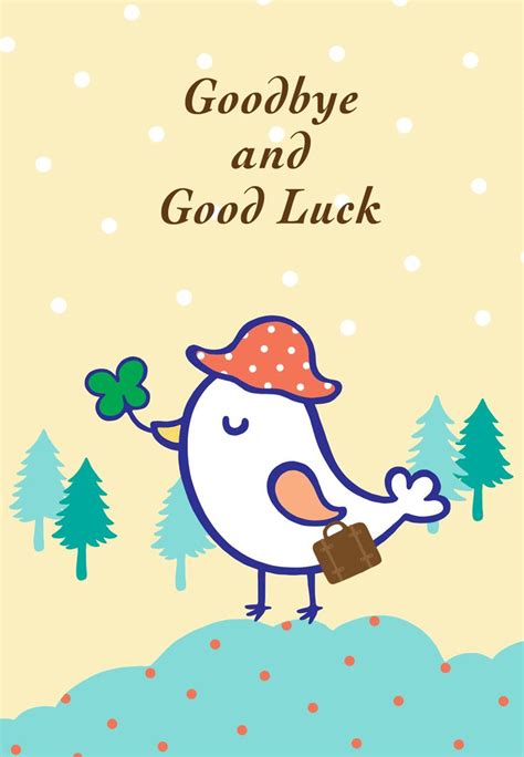 Free Printable Goodbye And Good Luck Greeting Card | Goodbye and good luck, Good luck cards ...