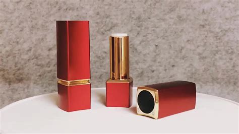 12.1mm Matte Red Unique Empty Makeup Magnetic Lipstick Case - Buy ...