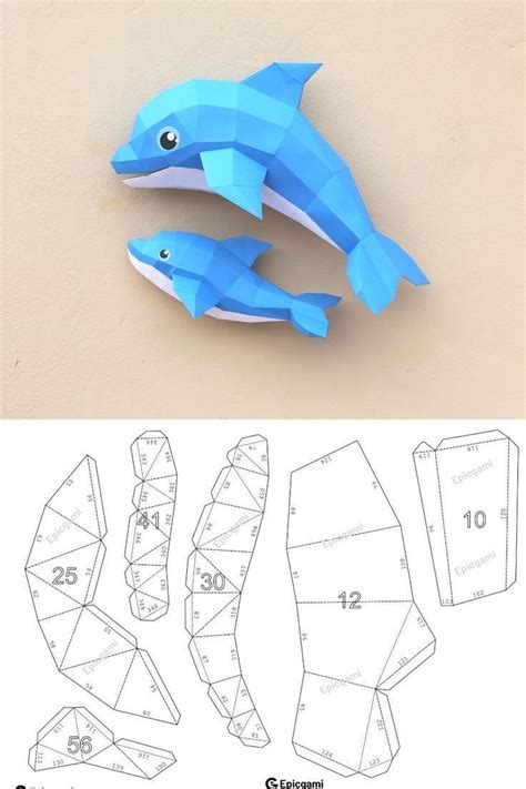 DIY Origami Dolphin | Origami crafts, Origami dolphin, 3d paper crafts