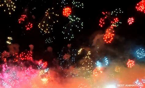 50 Amazing Fireworks Animated Gifs To Share